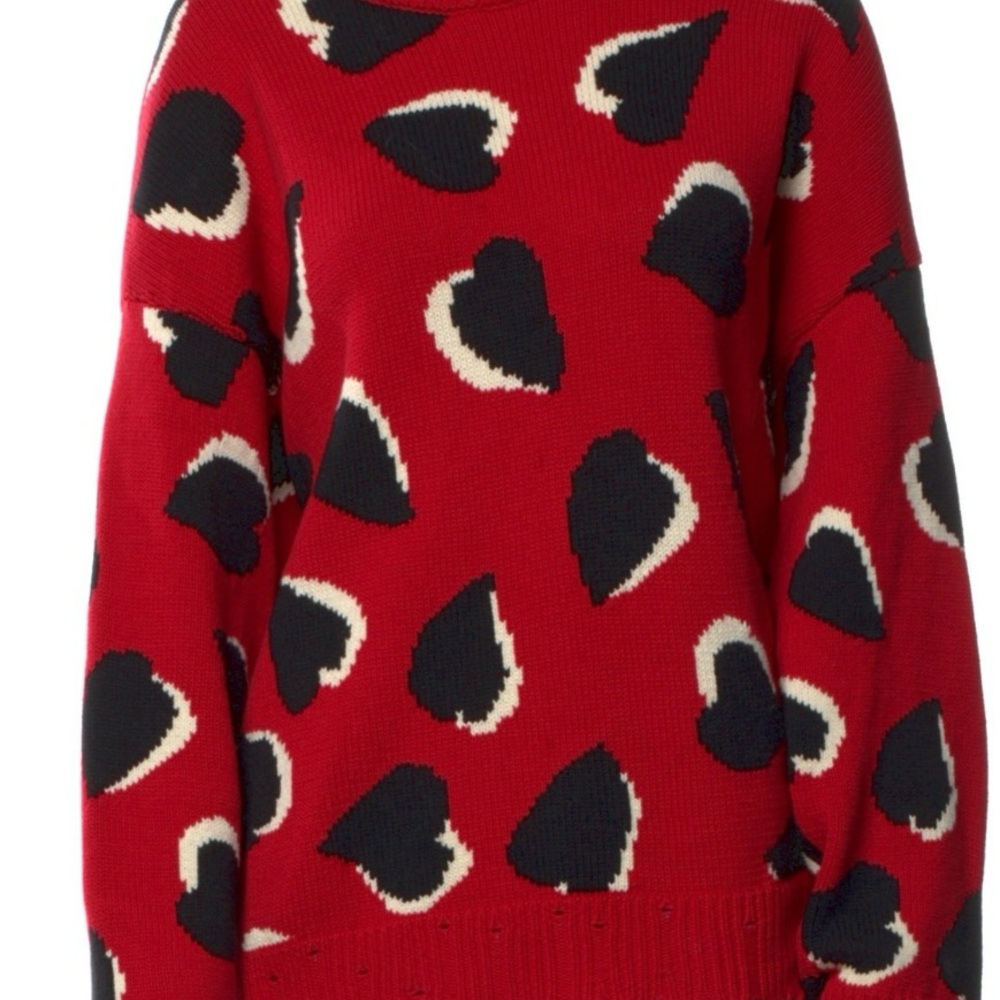 R13 Red and Black Patterned Women's Sweater